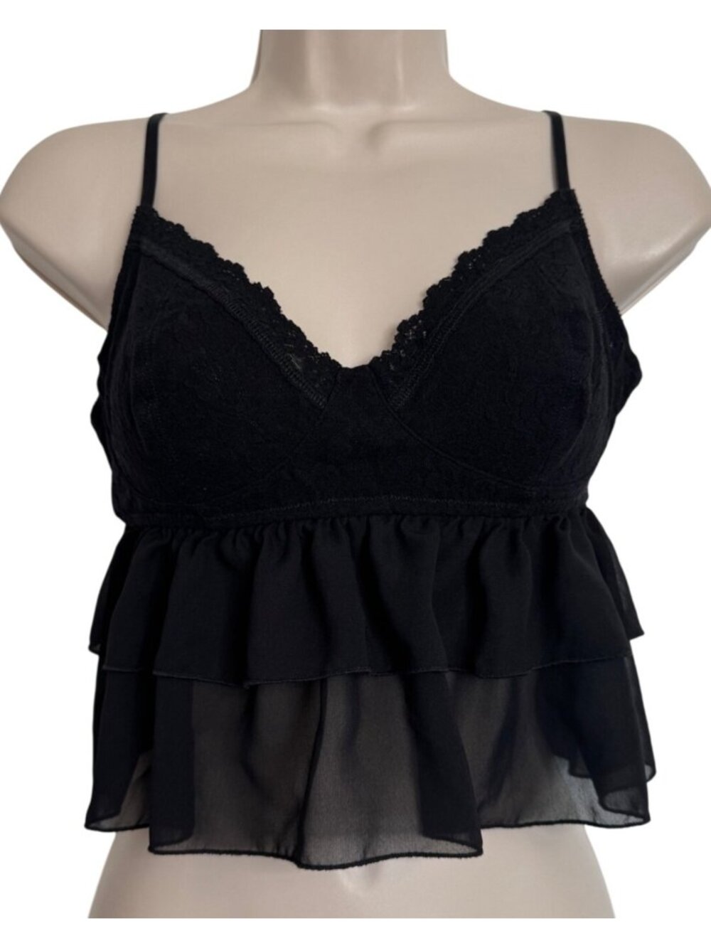 Hanky Panky Lindsi Lane Size Large Signature Lace Glam Cami NWT $89 Black Adjust - Picture 10 of 12